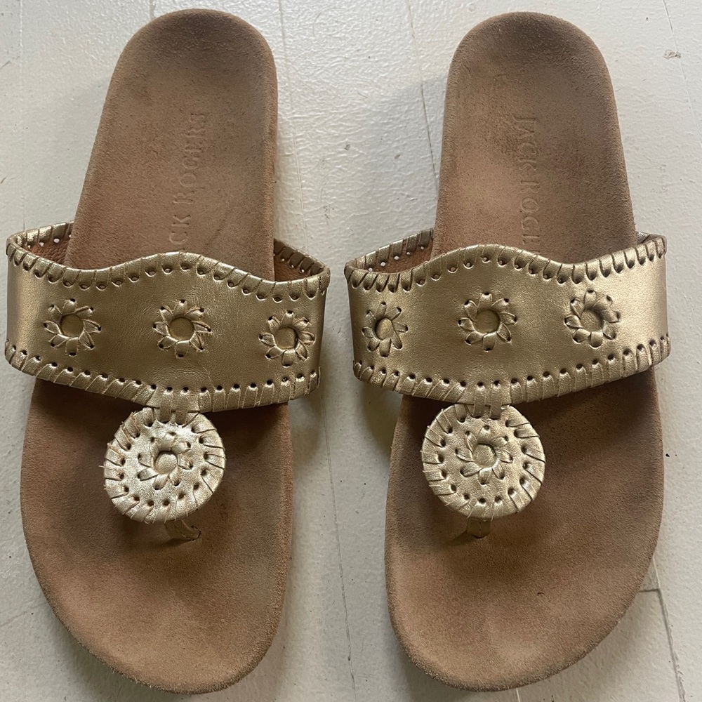 Jack Rogers women’s gold sandals